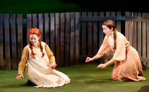 Anne (Alison Woods) and Diana (Whitney Winfield).  Walk Like Sisters (Kindred Spirits). BEND IN THE ROAD. Photo by Carol Rosegg. © 134 West, LLC